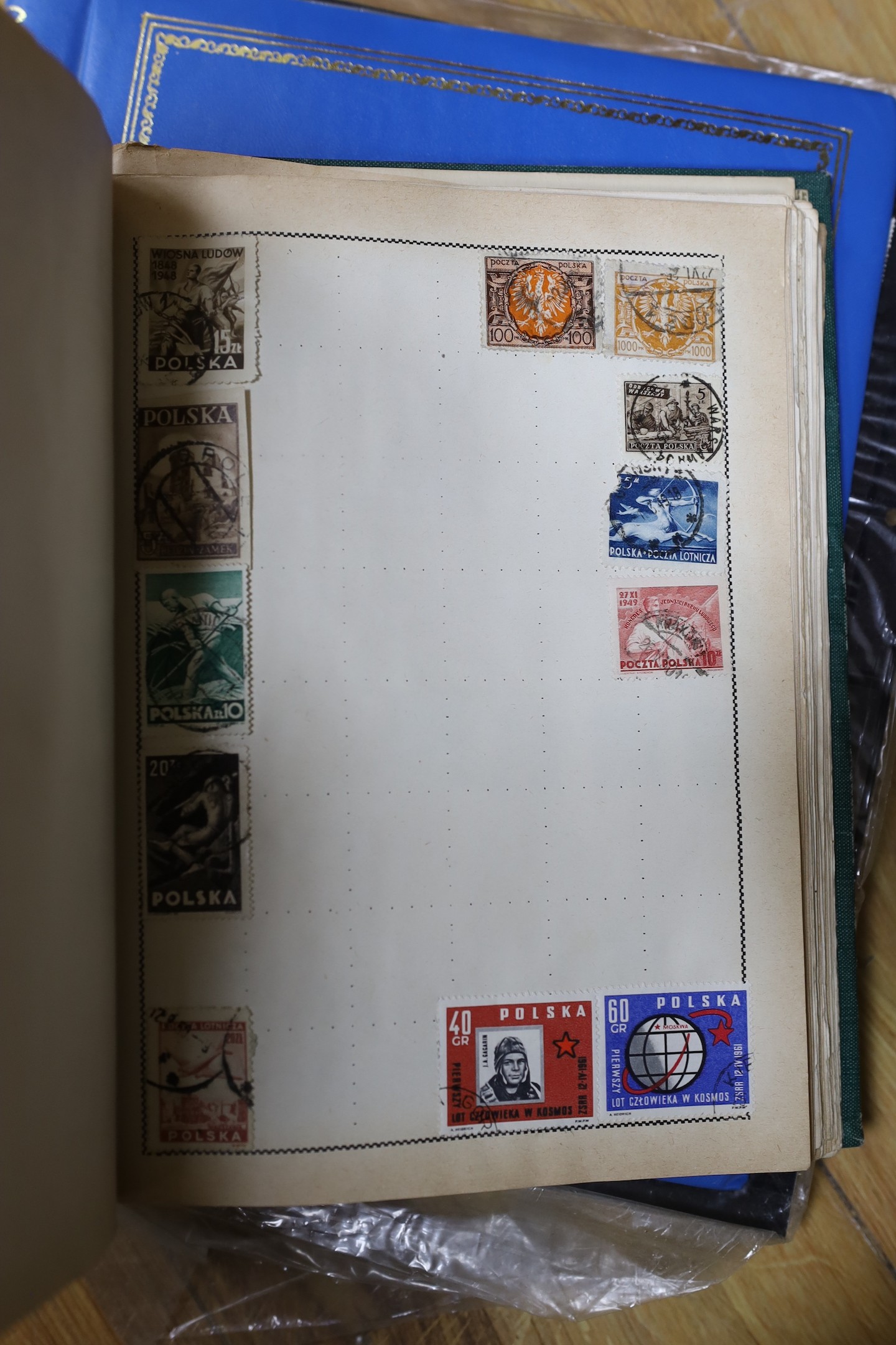 Stamps:world stamps in albums and stock books, (in three boxes)